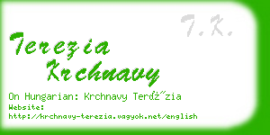 terezia krchnavy business card